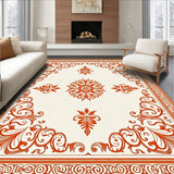 Artisan Crafted Floral Swirl Transitional Elegant(Orange)