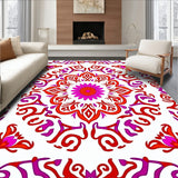 Burst Swirl with Ornate Floral Motifs (Red)