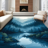 Chic Gray Tiled Motif(Blue)