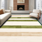 Geometric Patterned Beige Green Accent(Beige)