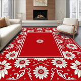 Seasonal Deluxe Ultrasoft Velvet Decorative Flooring(Red)