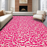 Ultra Soft Area Rug, Non Slip, Stain Resistant, Washable Area Rugs for Living Room, Bedroom, Vintage Leopard Print(Pink)