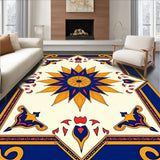 Sunburst Medallion Mosaic with Art Flourish Accents(Yellow)