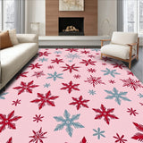 Snowflake Crystalline Winter Holiday Festive Area(Pink)