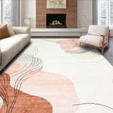 Modern Abstract Durable Non Slip Area Chic Home Decor(White)