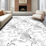 Subtle Tie Dye Swirl with Gradient Hues and Fluid Motifs (White)