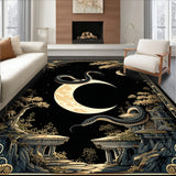 Mystical Moonlit Serpent Design(Black)