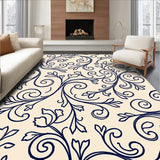 Abstract Botanical Scrolls with Flowing Interlocking Vines(Beige)