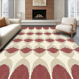 Desert Dusk Area Beige & Burgundy Echoing Arches(Beige)