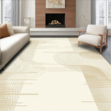 Zen Garden Beige Abstract Patterned Area(Beige)