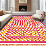 Harvest Plaid Patchwork With Interlocking Checks And Autumn Accents(Pink)