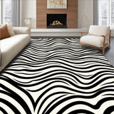 Abstract Wave Fuzzy Covering with Flowing Ocean Current Design (Black)