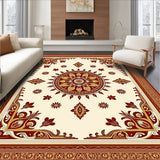 Traditional with Symmetrical Floral(Beige)