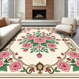 Vintage Rose Garden Floral Medallion Accent(Pink)