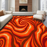 Flame Wave Luxurious Sophisticated Artistic Plush(Orange)