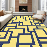 Cubist Maze Artistic Decorative Fashionable Elegant Stylish(Yellow)