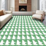 Houndstooth Fluffy with Classic(Green)