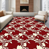 Nordic Reindeer with Scandinavian Folk Art(Burgundy)