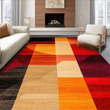 Ultra Soft Area Rug, Non Slip, Stain Resistant, Washable Area Rugs for Living Room, Bedroom, Abstract Geometric Burnt Orange Living Room Floor Rug(Red)