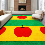Red Apple Graphic and Multicolor Abstract Accents(Green)