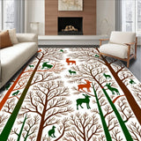 Enchanted Forest Canopy with Wildlife Silhouettes(Brown)