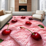 Ultra Soft Area Rug, Non Slip, Stain Resistant, Washable Area Rugs for Living Room, Bedroom, Coquette Bow Fluffy(Pink)