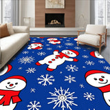 Festive Snowman Holiday with Sparkling Winter Wonderland Design(Blue)