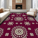 Medallion Burst Design Anti Skid with Ornate Central Motifs(Purple)