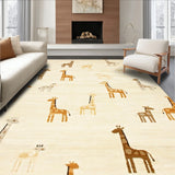 Beige Nursery Whimsical Giraffe Motif(Beige)