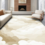 Chic Cloudscape for Nursery Dreamy Beige Area Decor(Beige)