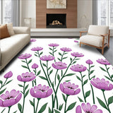 Cottage Garden Wildflower Pathway with Pressed Bloom Details(Purple)