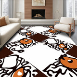 Autumn Orchard Tartan Check with Artistic Pumpkin Filigree(Brown)