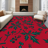 Elegant Yuletide Botanical Damask(Red)