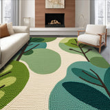 Ultra Soft Area Rug, Non Slip, Stain Resistant, Washable Area Rugs for Living Room, Bedroom, Insect Print Ultra-Thin(Ivory)