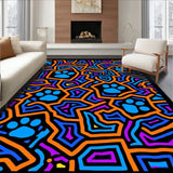 Interactive Inspired Trail with Colorful Paths and Iconic Emblems (Orange)