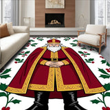 Nostalgic Father Christmas Heritage Half Moon Entryway(Red)