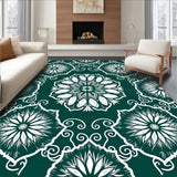 Snowflake Medallion Motif with Intricate Winter Elegance(Green)