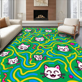 Radiant Pussy Cat Xmas with Multi Color String Light Design(Green)