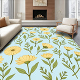 Enchanted Garden Botanical Vintage Inspired Artistic Motif(Sky Blue)