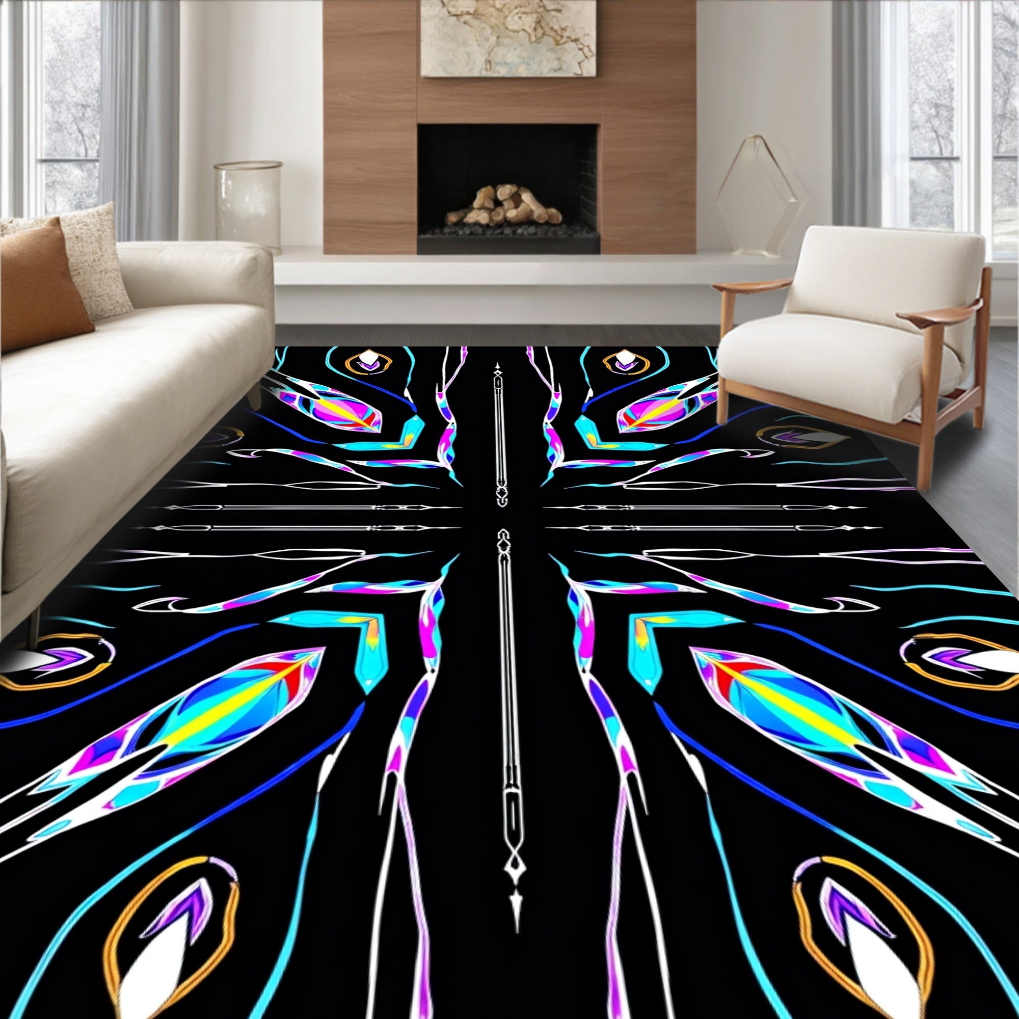 Vibrant Prism Dazzling Crystal Reflection Wonderland (Black) - ODIKA