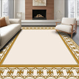 Risette Elegant Medallion Shag Plush Textured Contemporary Decorative(Gold)