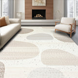 Beige with Speckled Wool Blend and Motifs(Beige)