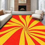 Abstract Feather Plume with Flowing Curves Area(Red)