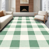 Farmhouse Gingham Style Holiday Entrance Covering(Green)