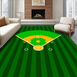 Baseball Diamond Infield Grass Stripes Pitcher Mound(Green)