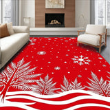 Joyful Winter Wonderland Walkway Celebration Tapestry(Red)