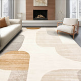 Contemporary Beige Abstract Geometric Design(Beige)