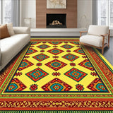 Festival Tapestry Interlocking Motif with Ornate Floral(Yellow)