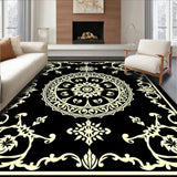 Elegant Floral Baroque Medallion (Black)