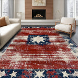 Hand Tufted Stars & Stripes Heritage Pendant Design(Red)